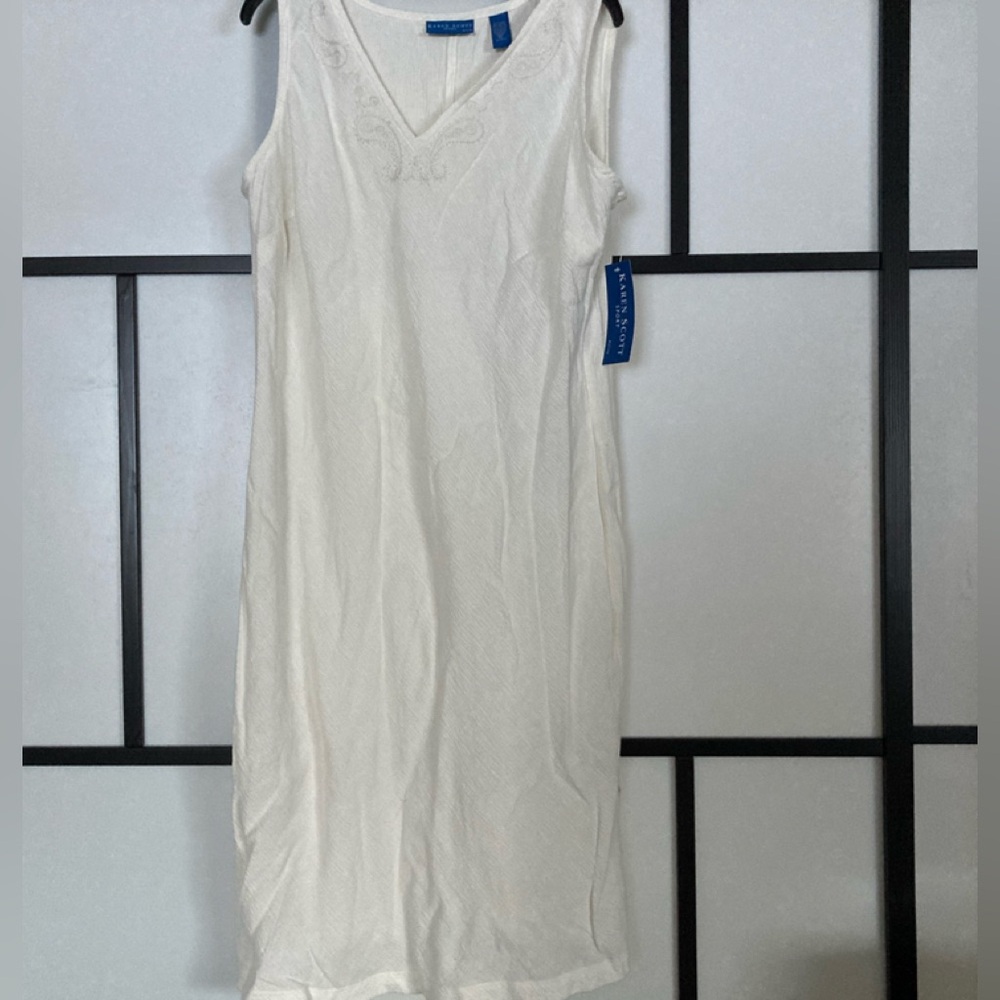 NWT off white linen beach coverup